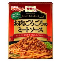 マ・マー リッチセレクト お肉ごろごろのミートソース 1人前・140g 1セット（1個×2）日清製粉ウェルナ パスタソース