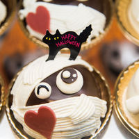 ヘッズ ハロウィンケーキピック/黒ねこー4(100枚) HW-PC4 1袋(100枚入)