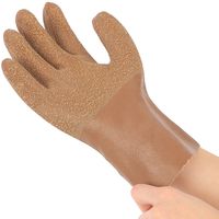 【天然ゴム手袋】勝星産業 天然ゴム作業グローブ茶 #841 M 1個（3双入）