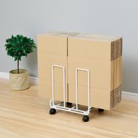 YAMAZEN ダンボールストッカー キャスター付き ホワイト RDSW-165(WH) 1台