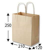 シモジマ 25チャームバッグ 21-12 未晒無地 003266210 1袋(50枚)