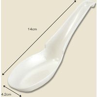 アサヒ徳島 レンゲスプーン 白 バラ 004636714 1袋(500本)