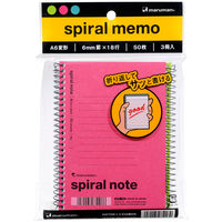 マルマン スパイラルノート 6mm横罫 A6 50枚 カラーアソート N670BX3 1冊