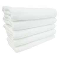 小野商事 フェイスタオル 100枚入 サロン用 ホワイト 240匁 ショートパイル 34×85cm AG1620 1ケース(100枚入)（直送品）