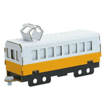 hacomo 乗り物シリーズ 電車(黄) ダンボール工作キット 4562201010388 1個（直送品）