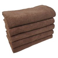 小野商事 フェイスタオル サロン用スレン染め ブラウン 240匁 ショートパイル 34×85cm AG1640 1セット(1袋(5枚)×20)