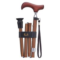 ケイ・ホスピア 愛杖 Eシリーズ 折畳式 ブラウン E-202B 1本（直送品）