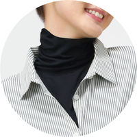 おたふく手袋 フィットスタイル UVネックカバー 付け襟タイプ ブラック UV-3891 1パック（直送品）