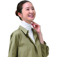 おたふく手袋 フィットスタイル UVネックカバー 付け襟タイプ ホワイト UV-3899 1パック（直送品）