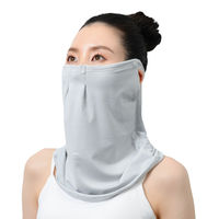 おたふく手袋 フィットスタイル フェイスカバー メッシュ付 ボーダー柄 UV-3996 1パック（直送品）