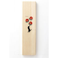 イシダ 一双 吉兆桐箱箸置き付 黒猫と椿 39285 1箱（直送品）