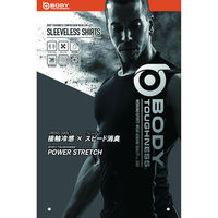 おたふく手袋 BT冷感・消臭パワーストレッチ ノースリーブ クルーネックシャツ ブラック 3L JW-627 1枚（直送品）