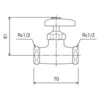 KVK K83-JAN 両端雌止水栓 K83 1個（直送品）