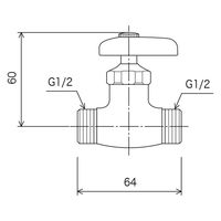 KVK K82-JAN 両端雄止水栓 K82 1個（直送品）