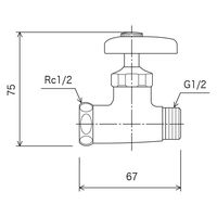 KVK K81-JAN 雄雌止水栓 K81 1個（直送品）
