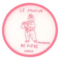 （世界の名作）PVCコースター2点セット 笛を吹く少年 LAKOLE/ラコレ