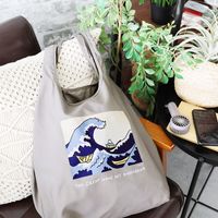 （世界の名作）エコバッグ（L） 神奈川沖浪裏 LAKOLE/ラコレ