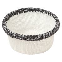 ニットメッシュバスケット（丸） ブラック 1セット（1個×2） LAKOLE/ラコレ