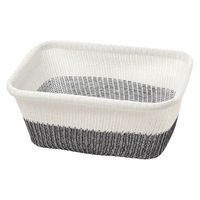 ニットメッシュバスケット（角） ブラック 1セット（1個×2） LAKOLE/ラコレ