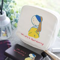 （世界の名作）スクエアポーチ 真珠の耳飾り LAKOLE/ラコレ