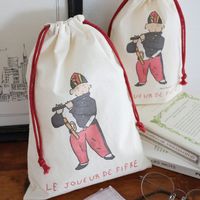 （世界の名作）巾着ポーチ（L） 笛を吹く少年 LAKOLE/ラコレ