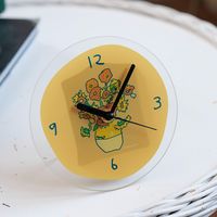 （世界の名作）ガラス時計 ひまわり LAKOLE/ラコレ