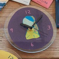 （世界の名作）ガラス時計 真珠の耳飾り LAKOLE/ラコレ