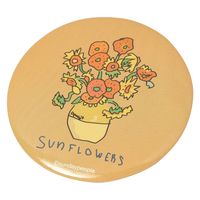 （世界の名作）缶バッジ ひまわり 1セット（1個×2） LAKOLE/ラコレ