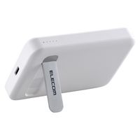 モバイルバッテリー iPhone ワイヤレス充電 スタンド USB-C 5000mAh DE-C53-5000WH エレコム 1個（直送品）