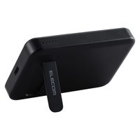 モバイルバッテリー iPhone ワイヤレス充電 スタンド付 USB-C×1 5000mAh EC-C25BK エレコム 1個