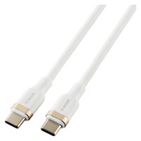 タイプCケーブル （USB-C to C） 2m PD 100W シリコン 白 MPA-CCECSS20WH エレコム 1個