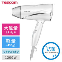 ヘアドライヤー マイナスイオン 大風量 速乾 軽量 1200W 折りたたみ ホワイト TD330B-W/E テスコム 1個（直送品）