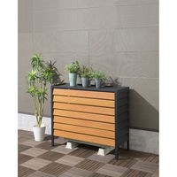 SANKA アルミ室外機カバー ルーバー大型 ブラック ASC-LLBK 1台（直送品）