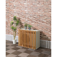 SANKA アルミ室外機カバー 縦格子標準 ホワイト ASC-TRWH 1台（直送品）