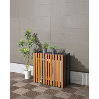 SANKA アルミ室外機カバー 縦格子標準 ブラック ASC-TRBK 1台（直送品）