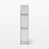 無印良品 再生ポリプロピレン入り 収納ストッカー キャスター付1 ホワイトグレー 約幅18×奥行40×高さ83cm 良品計画