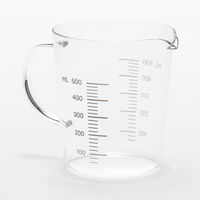 無印良品 耐熱ガラス メジャーカップ 500mL 約直径10.5×高さ12cm 良品計画