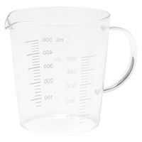 無印良品 耐熱ガラス メジャーカップ 500mL 約直径10.5×高さ12cm 1セット（1個×6） 良品計画