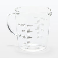 無印良品 耐熱ガラス メジャーカップ 200mL 約直径8×高さ9cm 良品計画