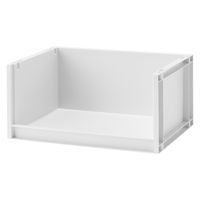 無印良品 再生ポリプロピレン入り 収納ラック 中 ホワイトグレー 約幅37×奥行26×高さ17.5cm 1セット（1個×6）