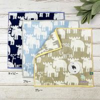 ニシオ moz タオル ハンカチ ブルー MZT6611BL 1セット(5枚)（直送品）