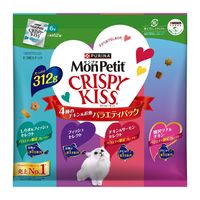 （バラエティパック）モンプチ クリスピーキッス 4種のチキン＆お魚 312g（6g×52袋）3袋 大容量 ネスレ日本 猫用 おやつ