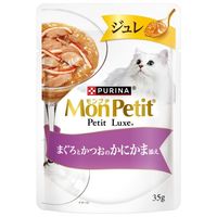 モンプチ プチリュクス ジュレ まぐろとかつおのかにかま添え 35g 12袋 ネスレ日本 キャットフード 猫用 パウチ