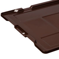 アスクル「現場のチカラ」　軽量折りたたみコンテナ用フタ　ブラウン オリジナル（わけあり品）
