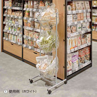 【軒先渡し】 ストア・エキスプレス 丸型投げ込みバスケット 3段 ブラック 1台 2507-432 61-778-63-12（直送品）