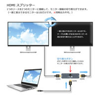Vodaview HDMI切替機 PC2台→モニター/PC→モニター2台 両方向対応 VV-HDAHDA2-SW 1個