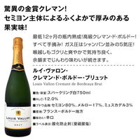 フランス ルイ・ヴァロン・クレマン・ド・ボルドー・ブリュット スパークリングワイン　白 辛口 750ml 1本 ワインキュレーション