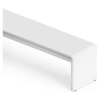 ミヅシマ工業 MSERIESベンチ ホワイト 1500 3620611 1個 64-9333-44（直送品）