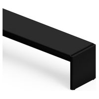 ミヅシマ工業 MSERIESベンチ ブラック 1500 3620621 1個 64-9333-45（直送品）