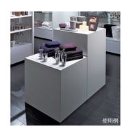 アズワン 木製角柱ステージ 天板25cm角×H90cm ホワイト 67-6577-02 1台（直送品）